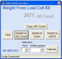 25kit Load Cell Kit PC Program AD Count display