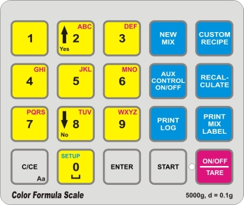 Elane Print Manager Color Formula Scale Keyboard Layout